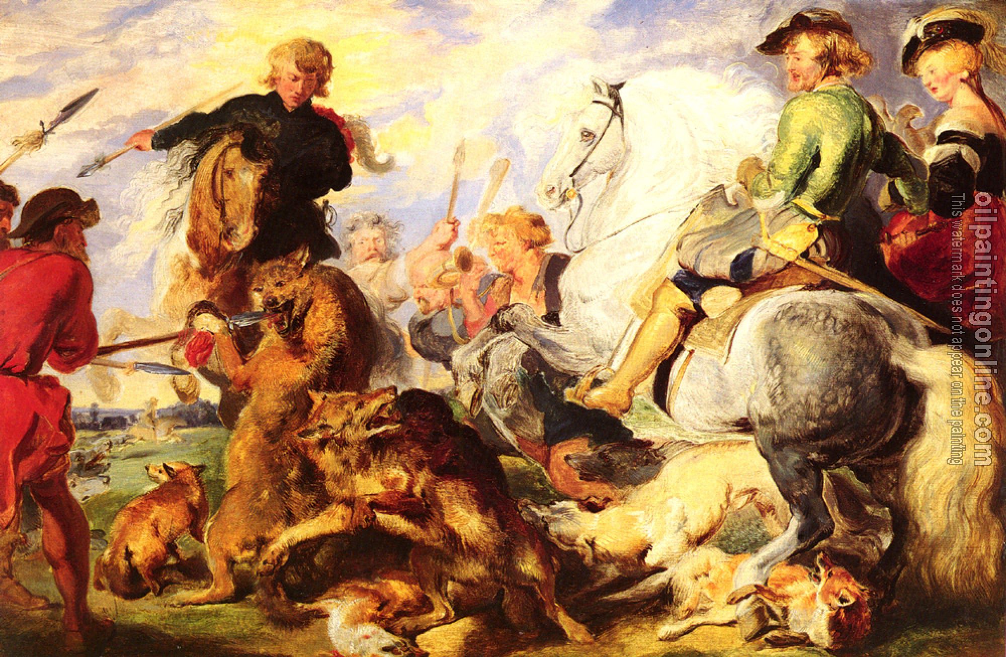 Landseer, Sir Edwin Henry - Wolf and Fox Hunt